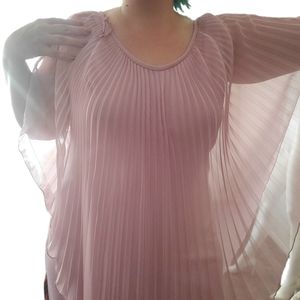 Vintage Volup 70s accordian pleat butterfly wing dress